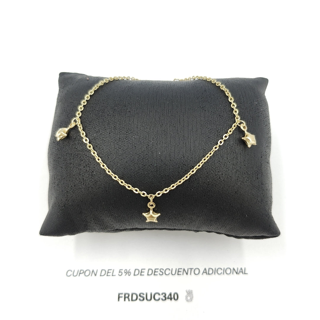 PULSERA TEJIDO ESPECIAL FIG ESTRELLA 14K 18 CM 1.4 GR PTR 42 (NUEVO)