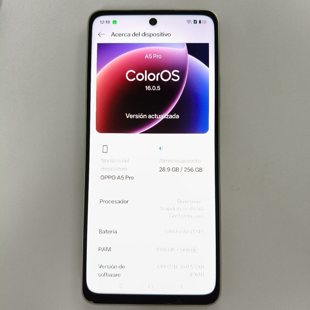CELULAR OPPO A5 PRO CPH2711 (2025) 256 GB 8 GB RAM (SEMINUEVO)