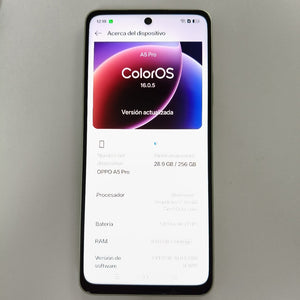 CELULAR OPPO A5 PRO CPH2711 (2025) 256 GB 8 GB RAM (SEMINUEVO)