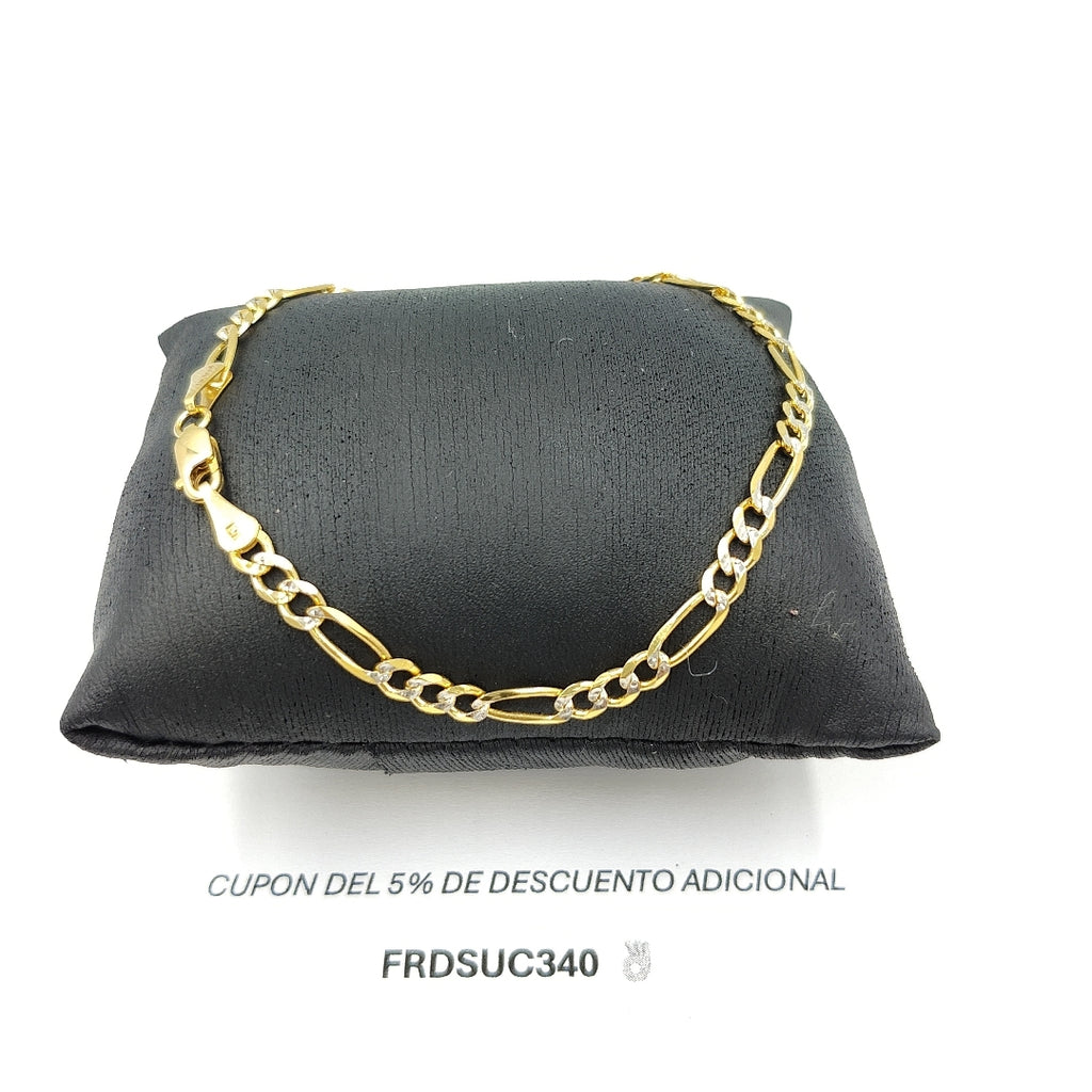 PULSERA 3X1 DIAMANTADO 10K 21 CM 4.8 GR (NUEVO)