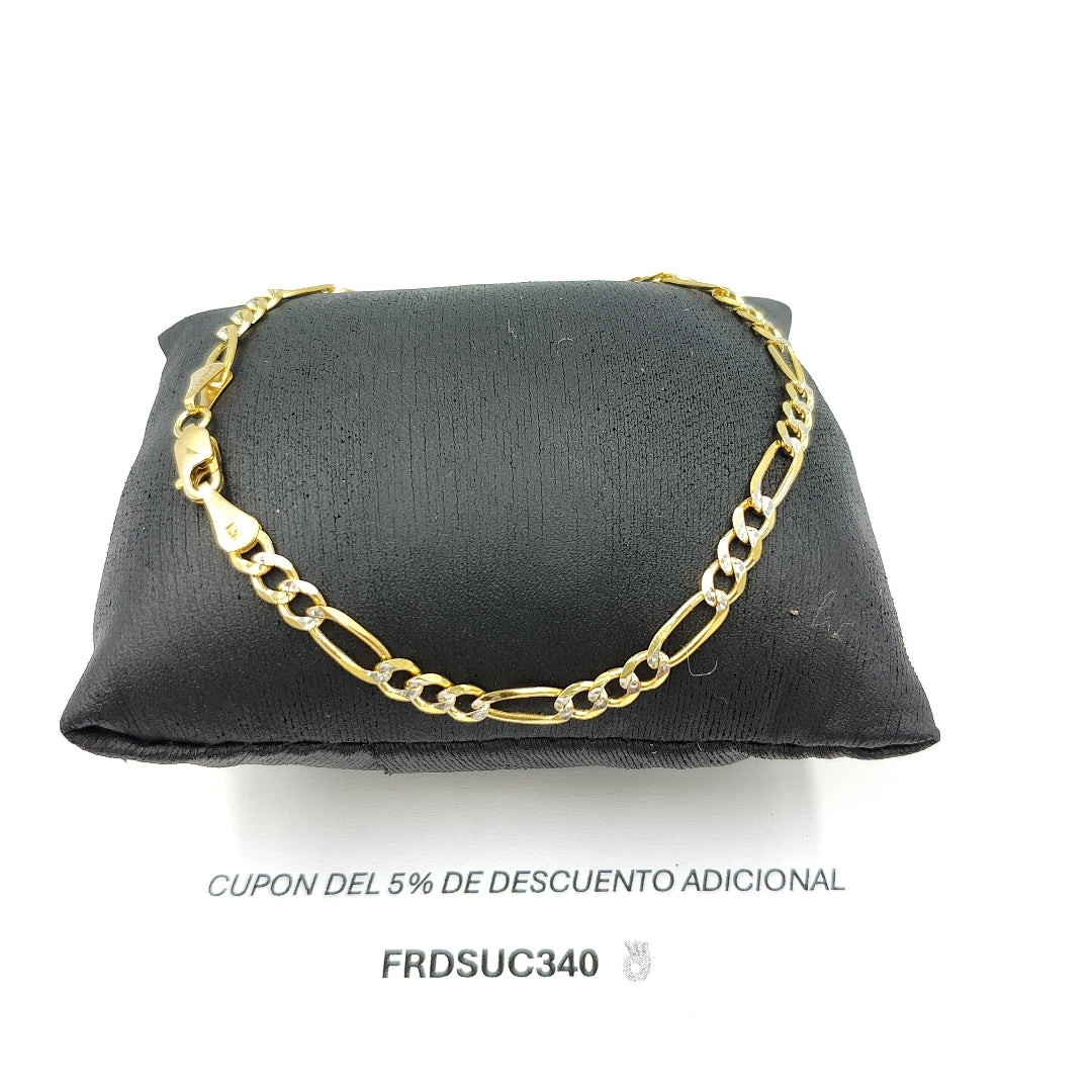 PULSERA 3X1 DIAMANTADO 10K 21 CM 4.8 GR (NUEVO)
