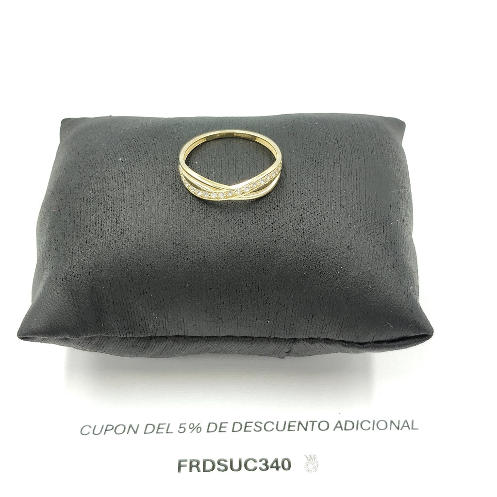 ANILLITO CON CIRCONIAS 14K 9 TALLA 1.9 GR ADR 153 (NUEVO)