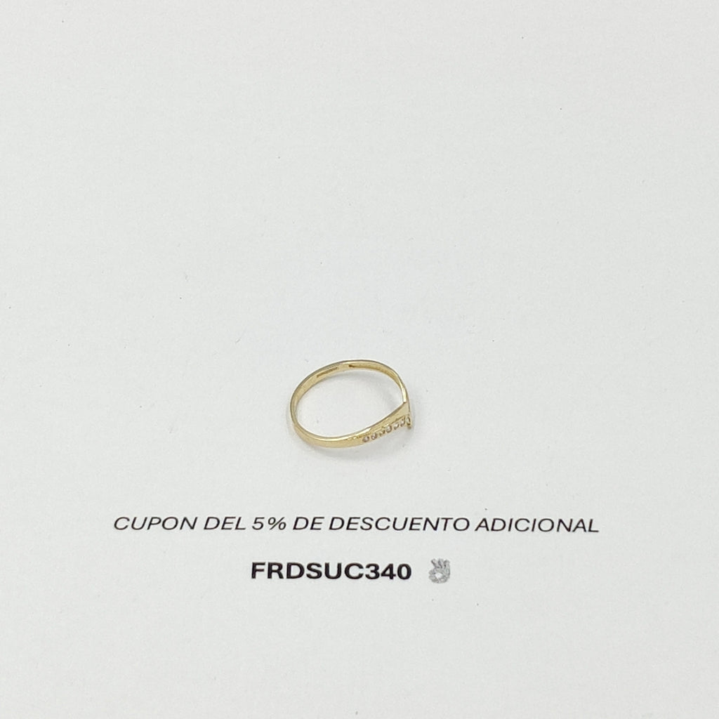 ANILLO CON CIRCONIAS 14K 7 TALLA 1 GR ET 03 (NUEVO)