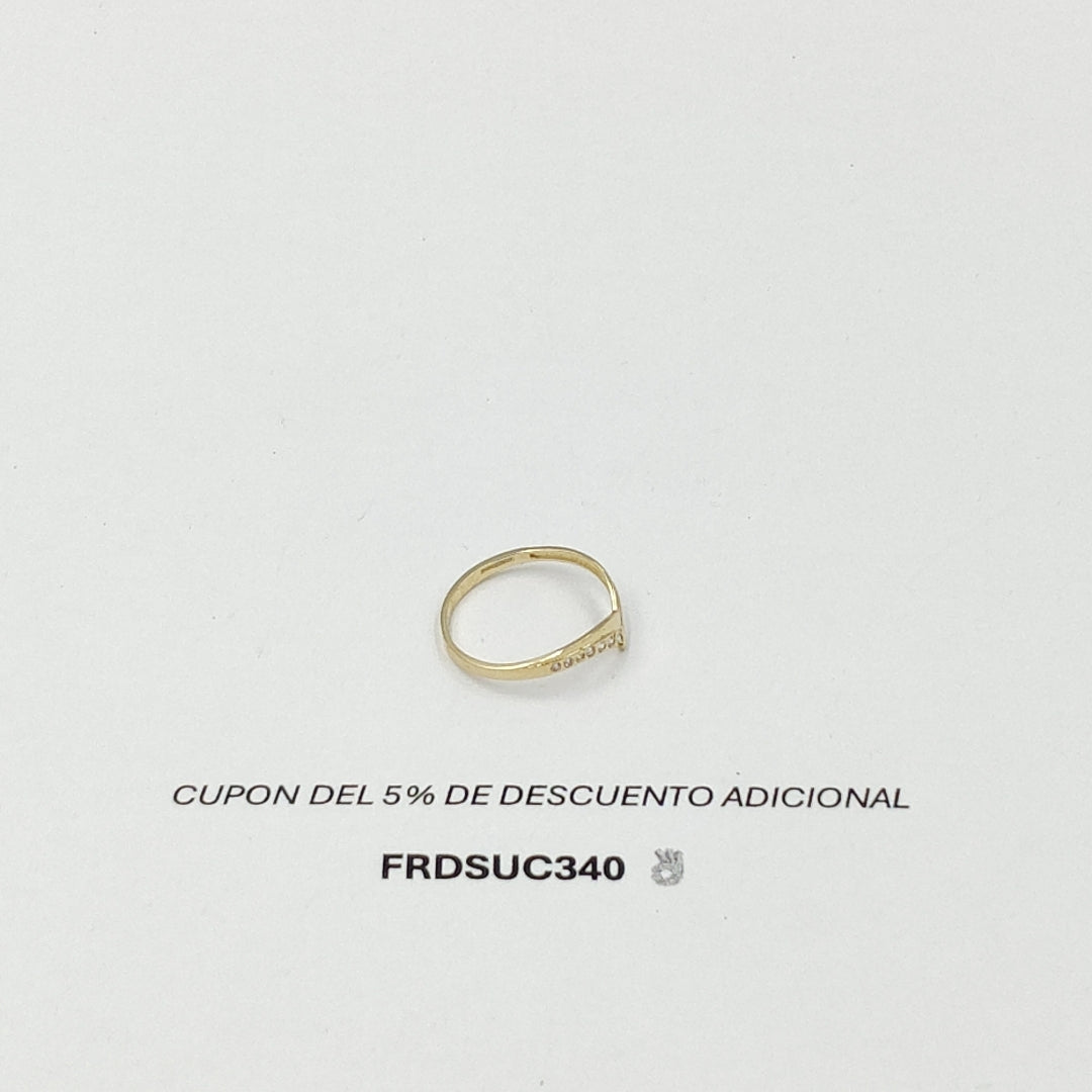 ANILLO CON CIRCONIAS 14K 7 TALLA 1 GR ET 03 (NUEVO)