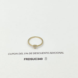 ANILLITO CON CORAZON Y CIRCONIAS 14K 9 TALLA 1.4 GR ADR 124 (NUEVO)