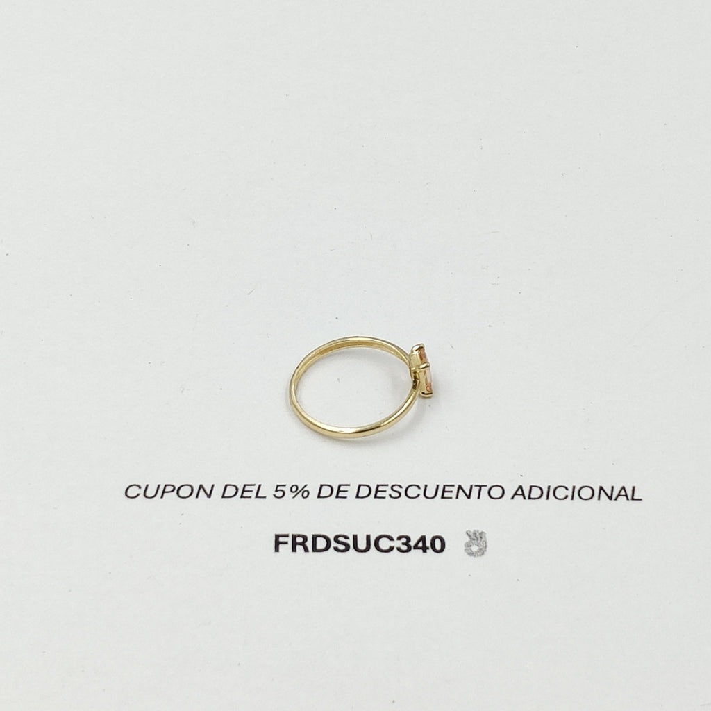 ANILLITO CON PIEDRA COLOR 14K 7 TALLA 1.2 GR ADR 119 (NUEVO)