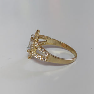 ANILLO PIEDRA OVALO 14K 6.5 TALLA 2.1 GR ADP 69 (NUEVO)