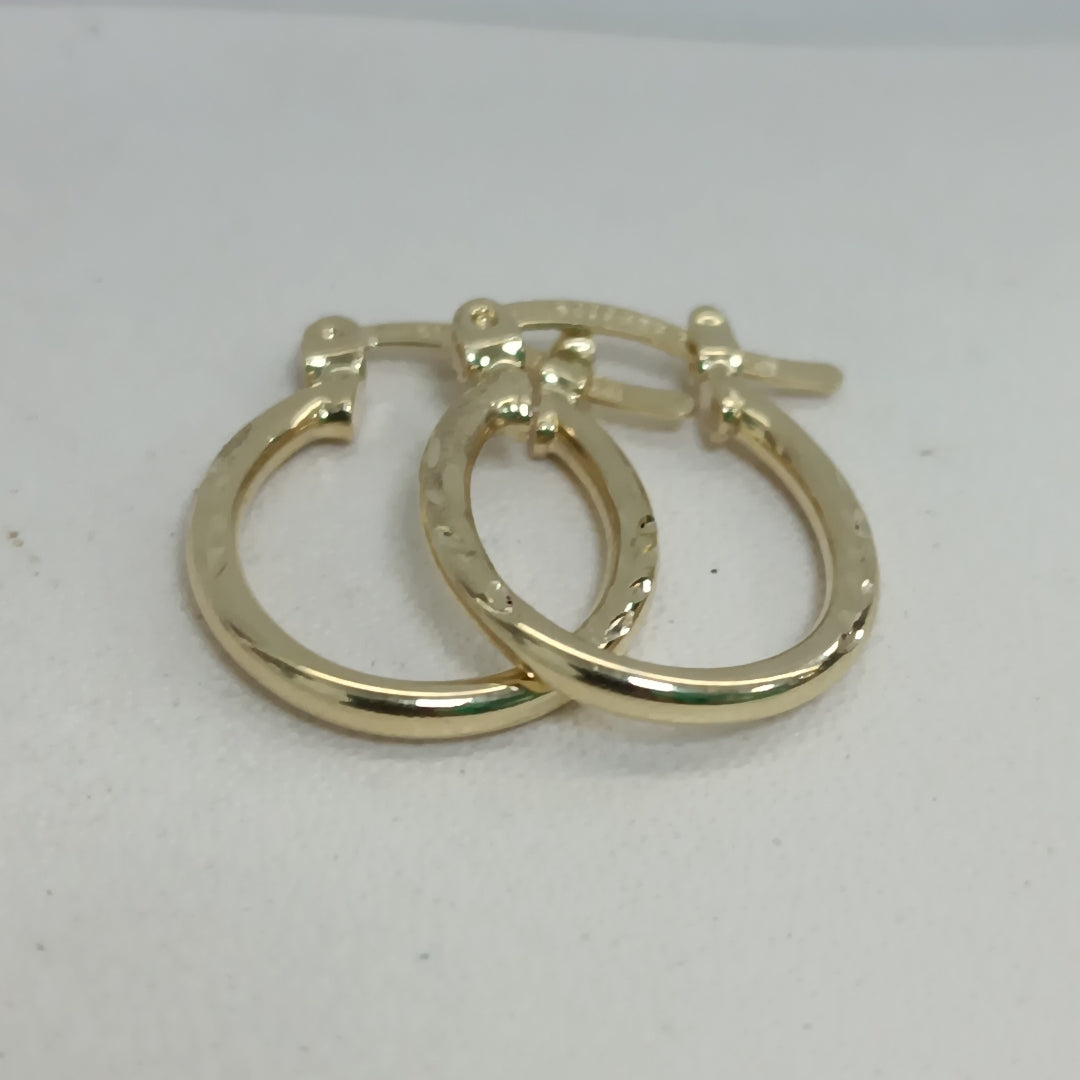 ARETES ARRACADAS LABRADAS 14K 1 GR ET 02 (NUEVO)
