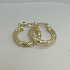 ARETES TEJIDO ARRACADAS CON DISEÑO 14K 2.7 GR (NUEVO)