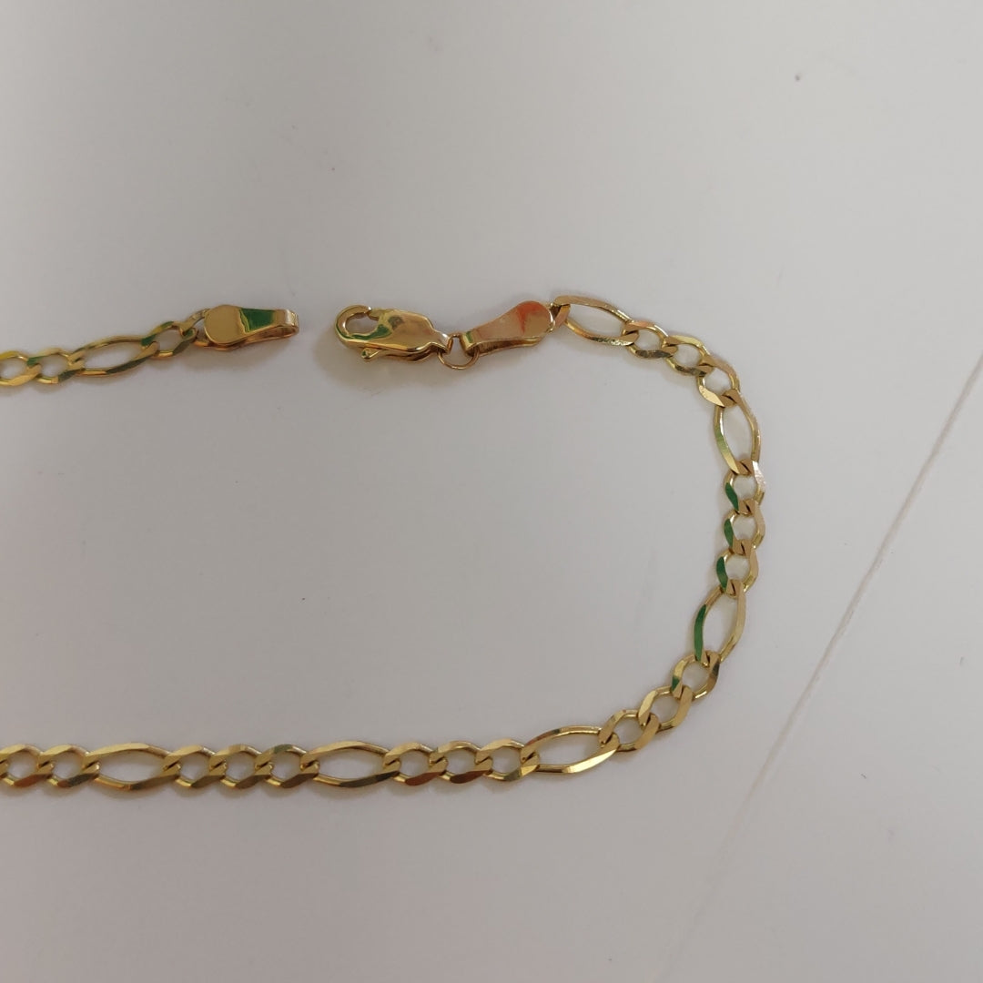 PULSERA TEJIDO 3X1 14K 21 CM 3.6 GR (NUEVO)