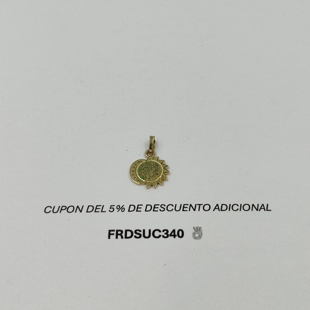 DIJE ECLIPSE CON CIRCONIAS 14K 1.2 GR DDR 106 (NUEVO)