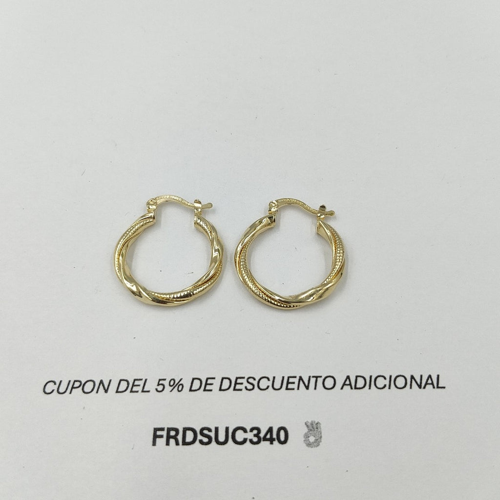 ARETES ARRACADAS TORZAL 14K 3.3 GR ER591 (NUEVO)
