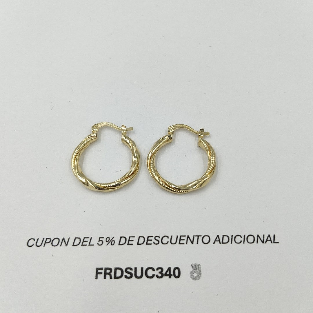 ARETES ARRACADAS TORZAL 14K 3.3 GR ER591 (NUEVO)
