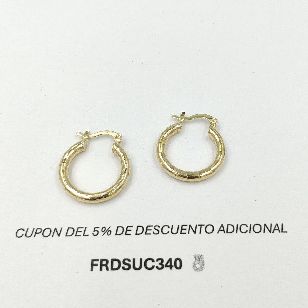 ARETES ARRACADAS FACETADAS 14K 2.5 GR ET 05 (NUEVO)
