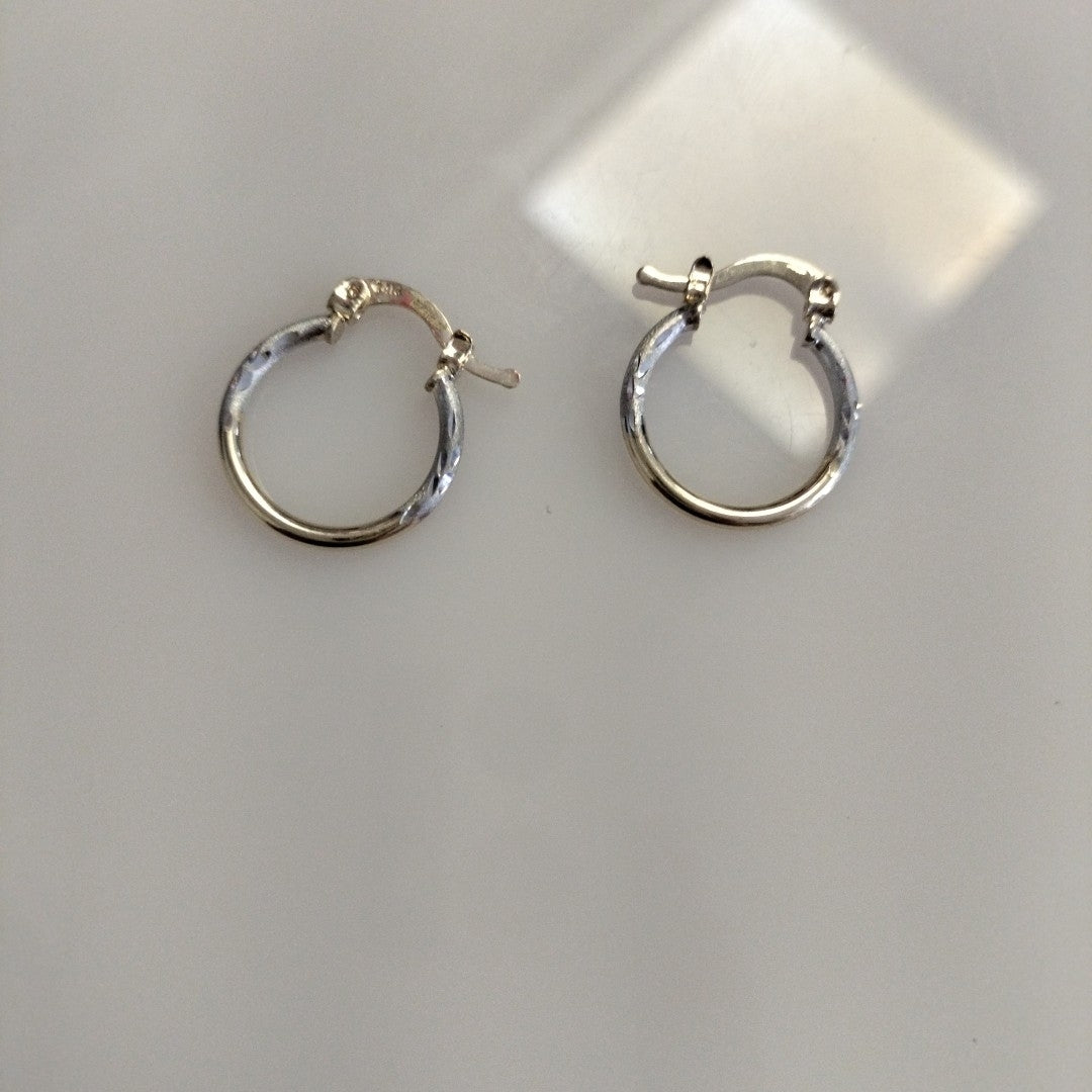 ARETES ARRACADAS COMBINADAS 14K 1.1 GR (NUEVO)
