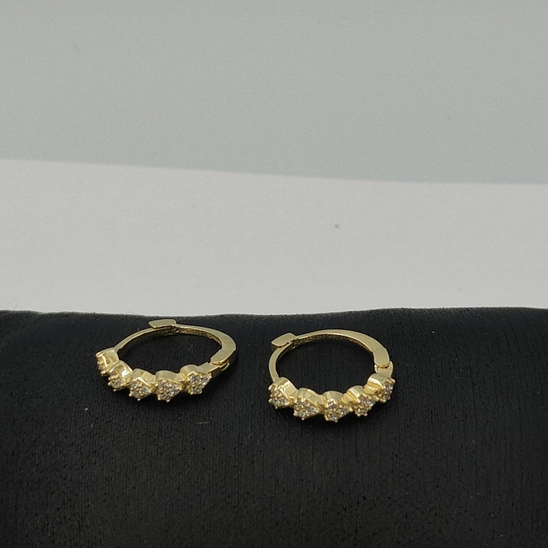 ARETES PIEDRA ARRACADAS FIG CORAZON 14K 2.5 GR H 0045 (NUEVO)