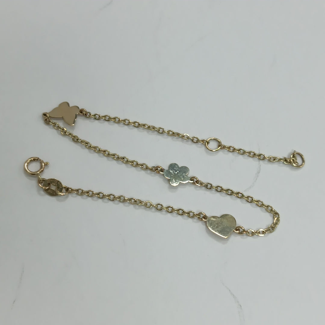 PULSERA ESPECIAL C FIGURAS 14K 18 CM 1.7 GR (NUEVO)