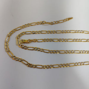 CADENA TEJIDO 3X1 DIAMANTADA 14K 55CM 7.8GR FPR080 (NUEVO)