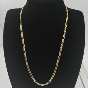 CADENA TEJIDO GUCHI DIAMANTADA 14K 55CM 12.7GR MPR060 (NUEVO)