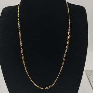 CADENA TEJIDO 3X1 DIAMANTADA 14K 55CM 5GR FPR060 (NUEVO)