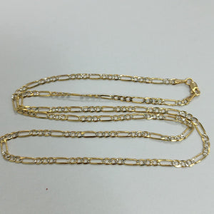CADENA TEJIDO 3X1 DIAMANTADA 14K 60CM 8.6GR FDR08060 (NUEVO)