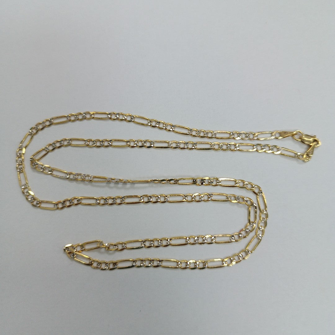 CADENA TEJIDO 3X1 DIAMANTADA 14K 60CM 8.6GR FDR08060 (NUEVO)
