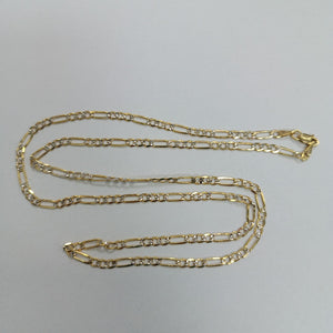 CADENA TEJIDO 3X1 DIAMANTADA 14K 60CM 8.6GR FDR08060 (NUEVO)