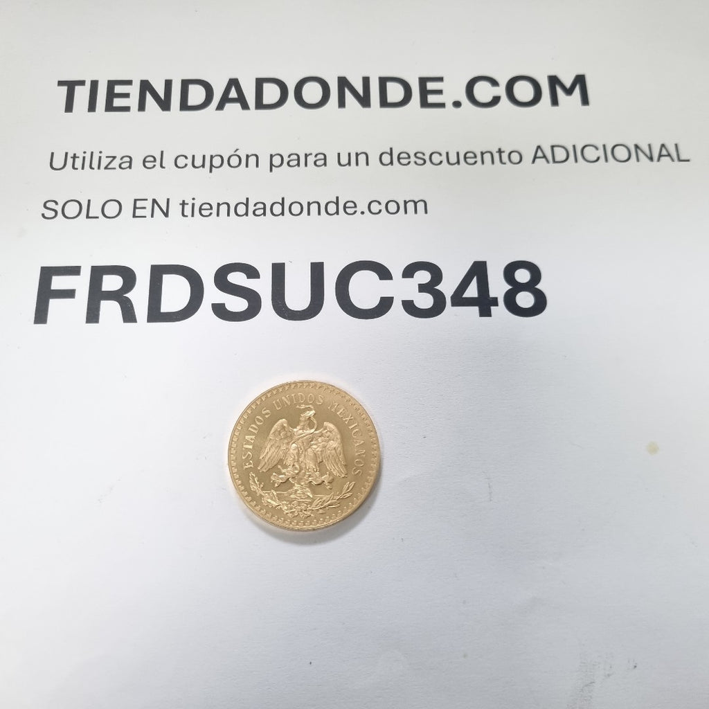 K1 41.6 GRMS 21 K IDENTIFICACIÓN MONEDA NOMINATIVA MONEDAS PESOS 50 PESOS (SEMINUEVO)