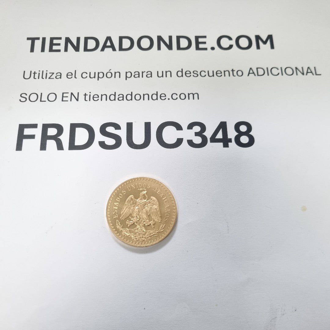K1 41.6 GRMS 21 K IDENTIFICACIÓN MONEDA NOMINATIVA MONEDAS PESOS 50 PESOS (SEMINUEVO)