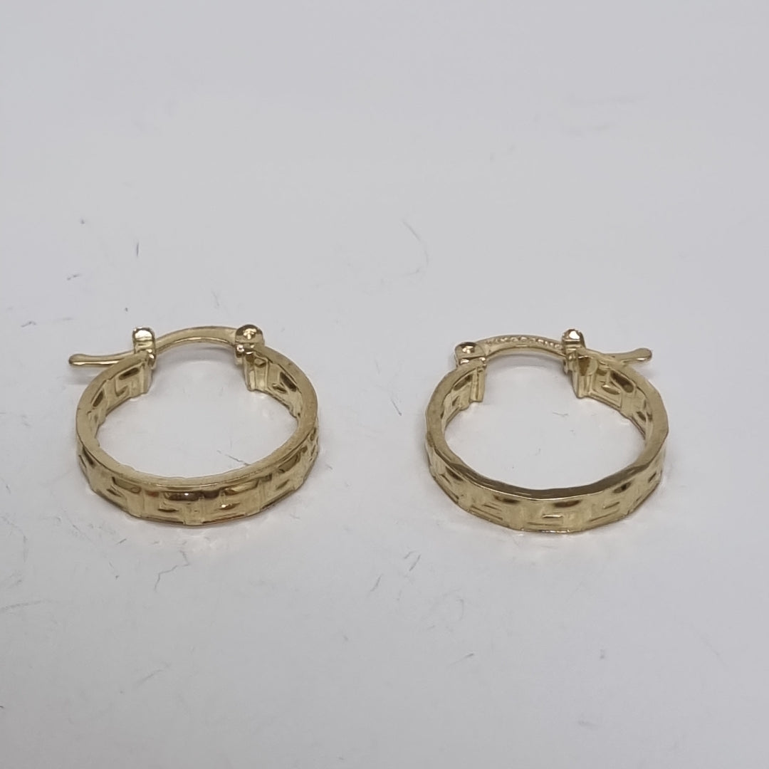 ARETES ARRACADAS FIG GRECAS 14K 1.8 GR (NUEVO)