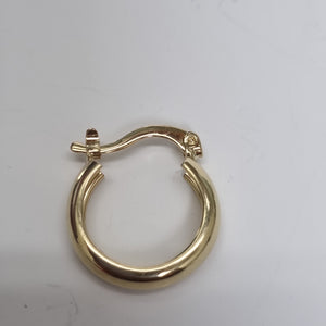 ARETES TEJIDO ARRACADAS LISAS 14K 2.1 GR (NUEVO)