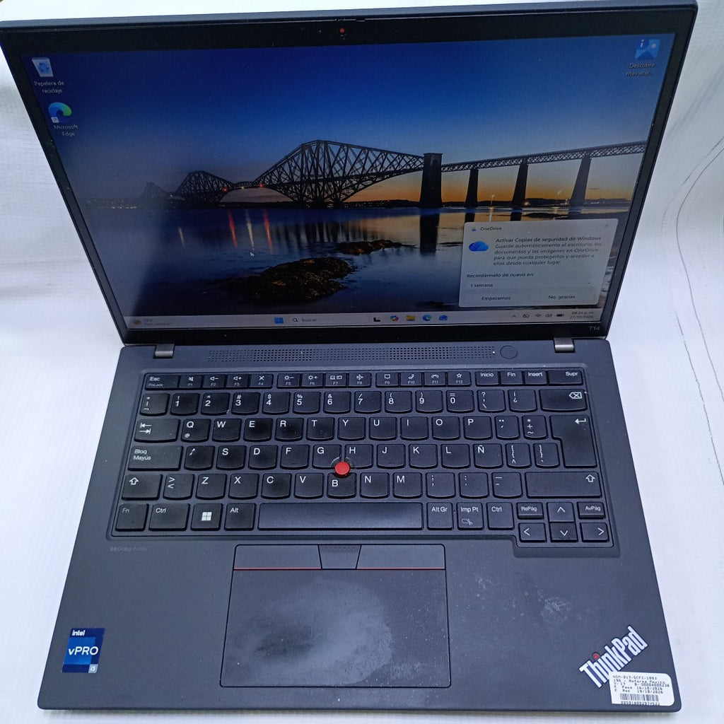 LAPTOP LENOVO THINKPAD T14 GEN 4 (2024) 512 GB SSD 16 GB RAM (SEMINUEVO)