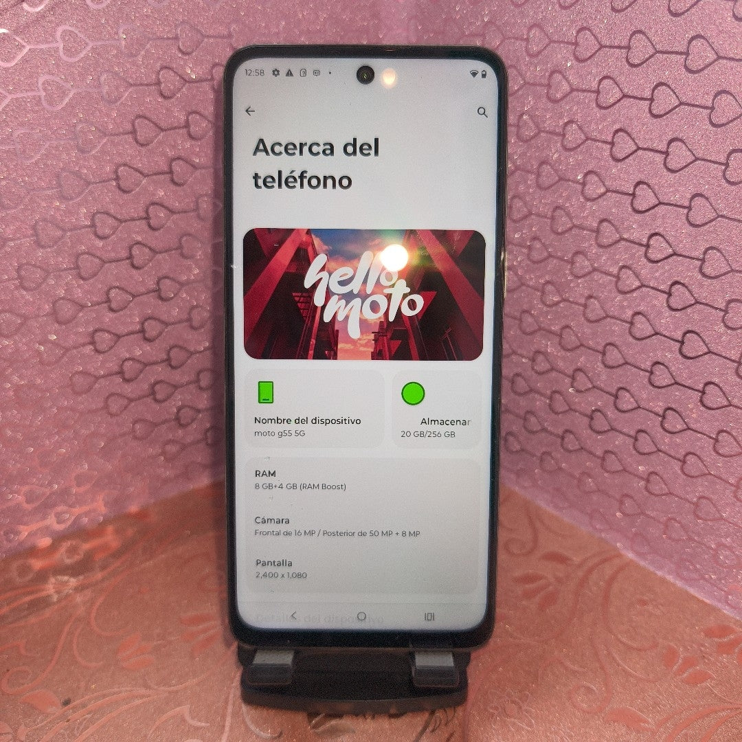 CELULAR MOTOROLA MOTO G55 5G XT2435-1(2024) 256 GB 8 GB RAM (SEMINUEVO)