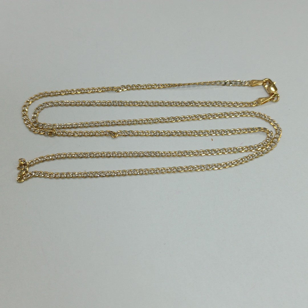 CADENAS BARBADA DIAMANTADA ORO 14K 60 CM 6.2 GR (NUEVO)