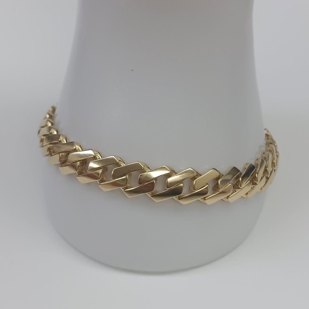 PULSERA CABALLERO MONACO ORO 14K 14.6 (NUEVO)