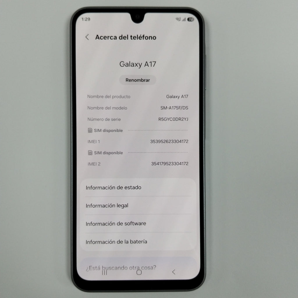 CELULAR SAMSUNG GALAXY A17 SM-A175F (2025) 128 GB 6 GB RAM (SEMINUEVO)