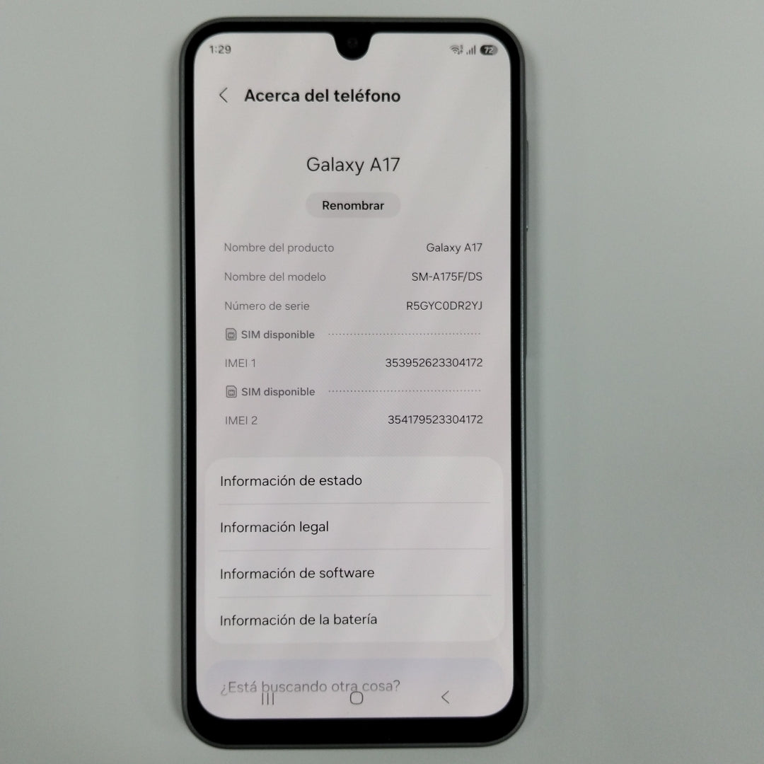CELULAR SAMSUNG GALAXY A17 SM-A175F (2025) 128 GB 6 GB RAM (SEMINUEVO)