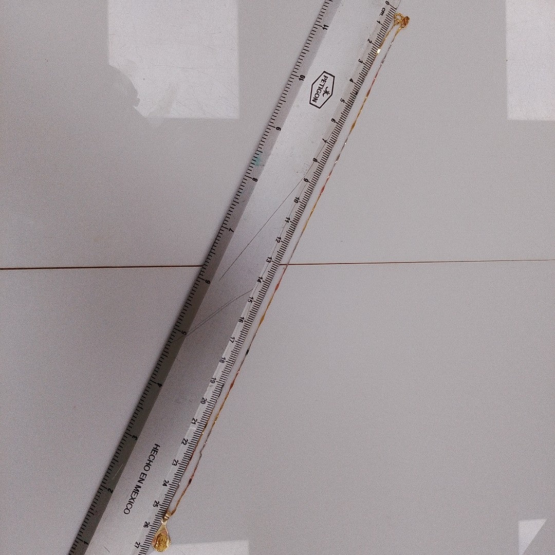 CADENA, MEDALLA RELIGIOSA ORO 10 K 1 GRMS (SEMINUEVO)