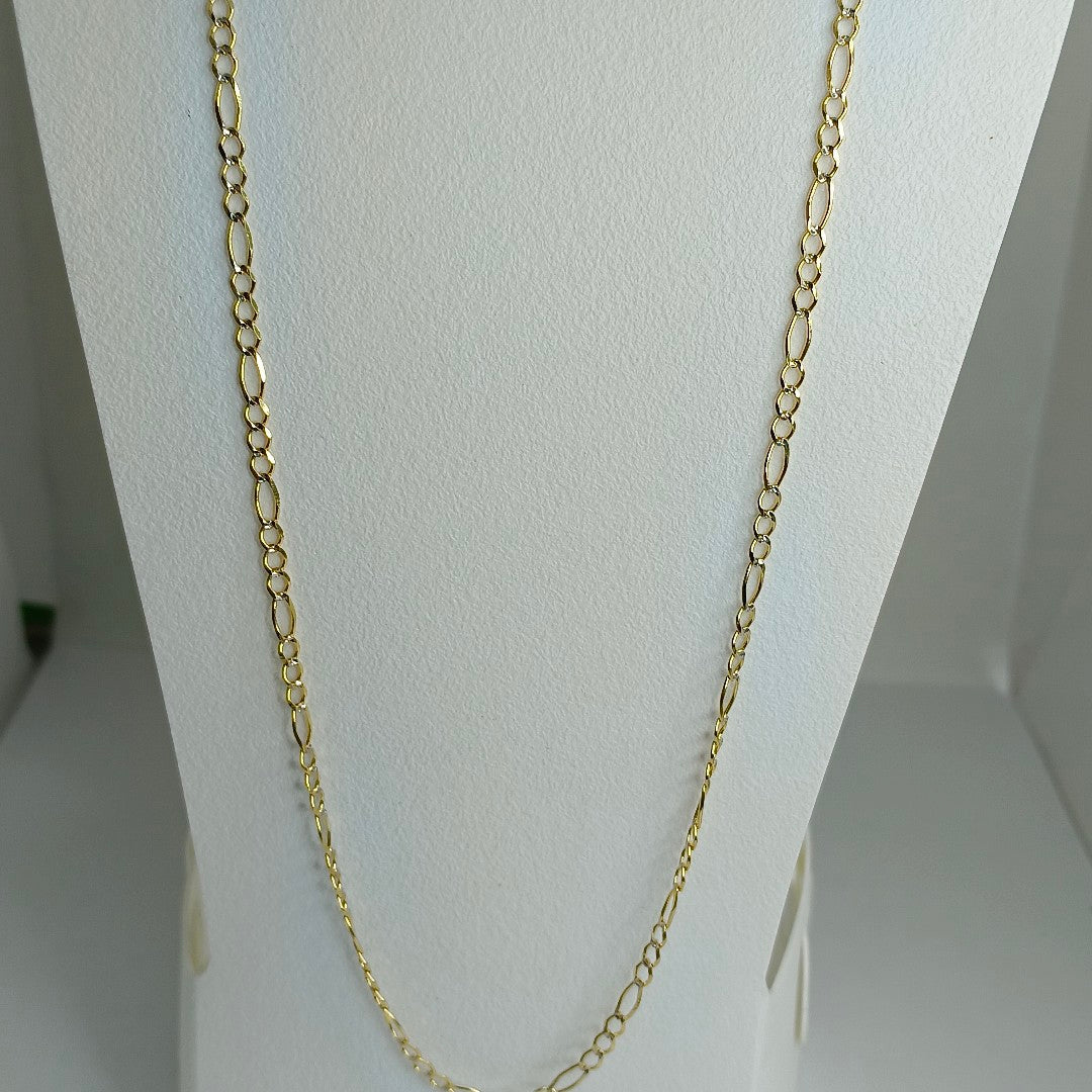 CADENA TEJIDO 3X1 DIAMANTADA 14K 55CM 4.9GR FPR060 (NUEVO)