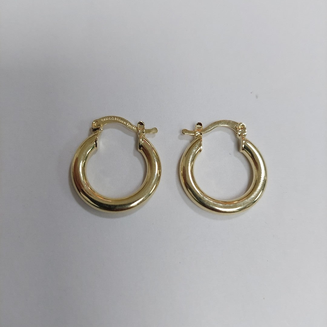 ARETES ARRACADAS LISAS 14K 1.9 GR ET 05 (NUEVO)