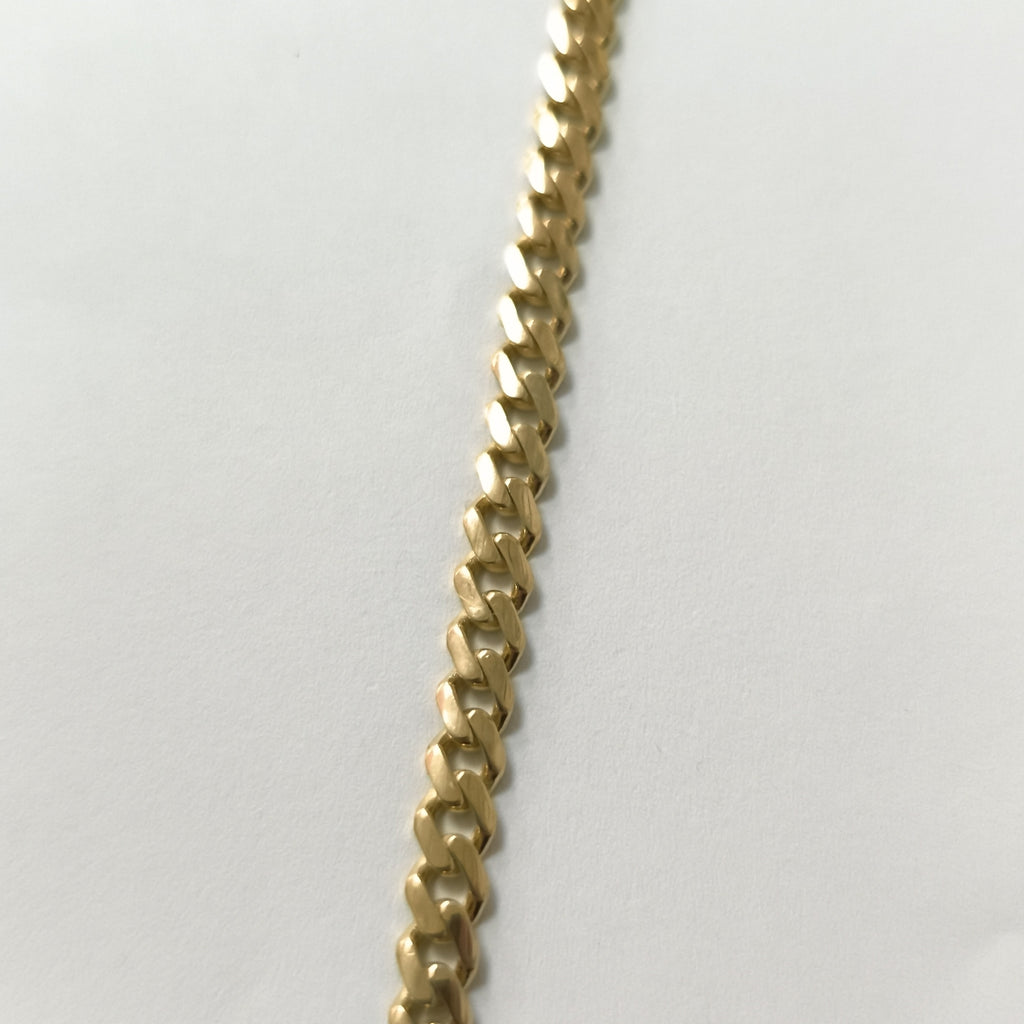 PULSERA BARBADA TIPO MONACO 14K 18 CM 4.8 GR (NUEVO)