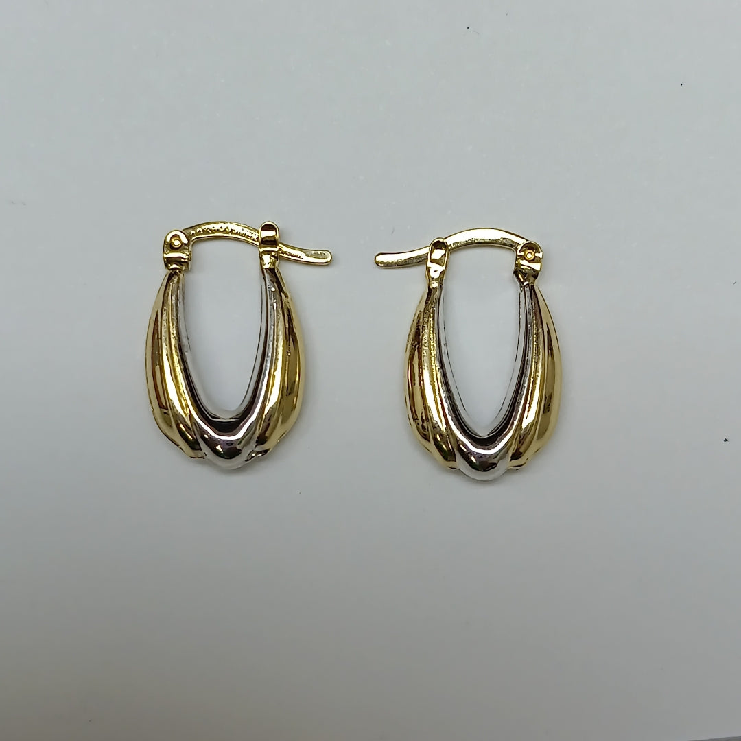 ARETES ARRACADAS COMBINADA 14K 1.7 GR AC 58 (NUEVO)