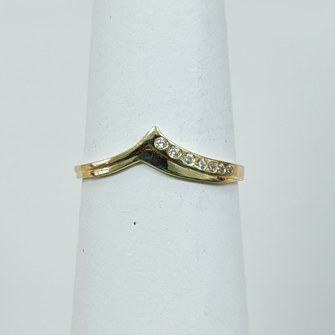 ANILLO CON CIRCONIAS 14K 7 TALLA 1 GR ET 03 (NUEVO)