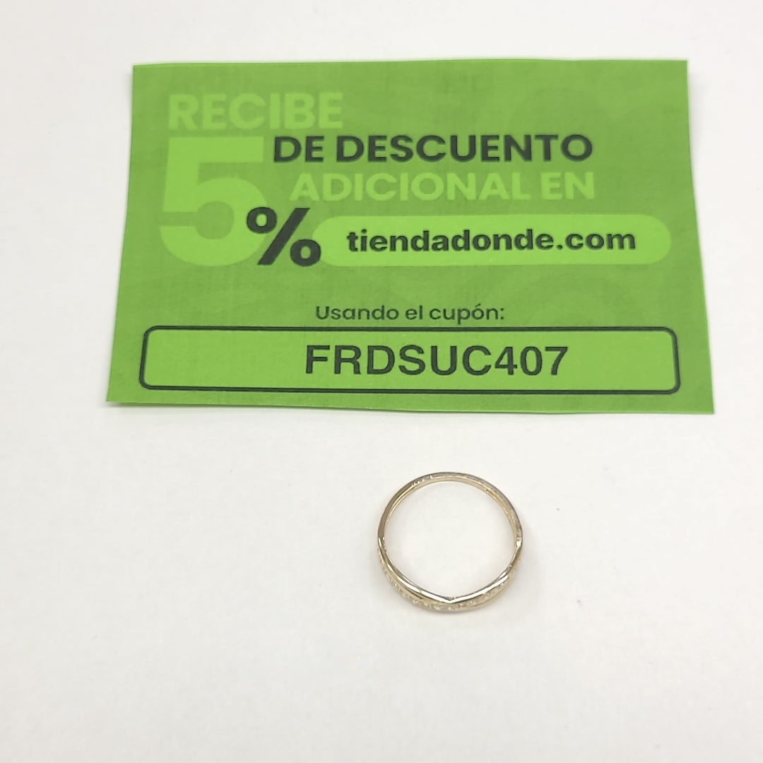 ANILLITO CON CIRCONIAS 14K 9 TALLA 1.9 GR ADR 153 (NUEVO)
