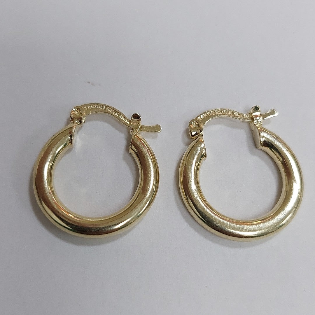 ARETES ARRACADAS LISAS 14K 1.8 GR ET 05 (NUEVO)