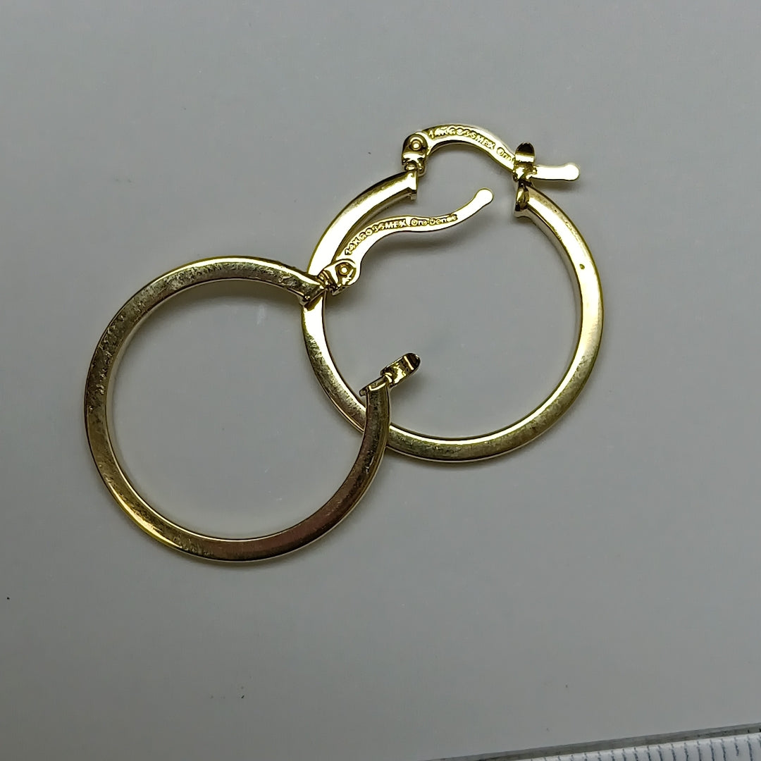 ARETES ARRACADAS LISAS 14K 1.7 GR ECT2 V (NUEVO)