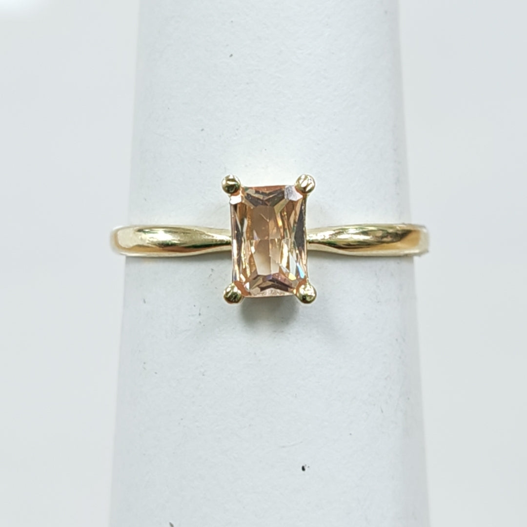 ANILLITO CON PIEDRA COLOR 14K 7 TALLA 1.2 GR ADR 119 (NUEVO)
