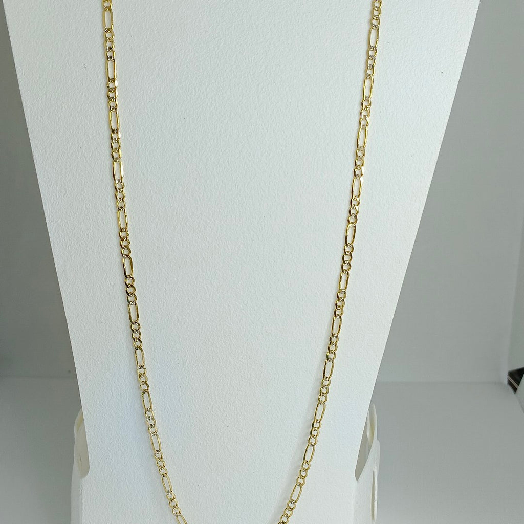 CADENA TEJIDO 3X1 DIAMANTADA 14K 60CM 4.8GR MPR060 (NUEVO)