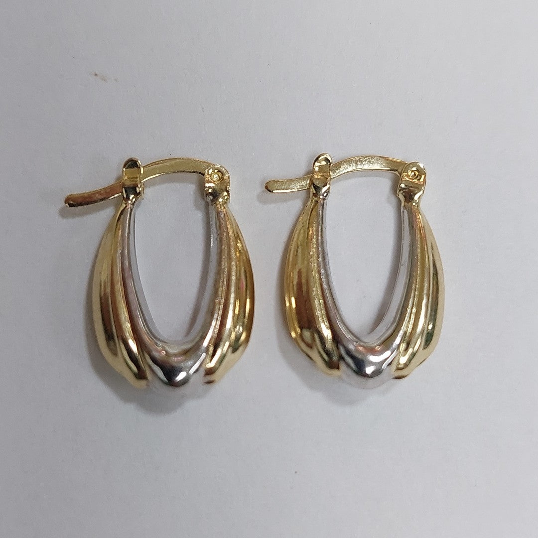 ARETES ARRACADAS COMBINADA 14K 1.7 GR AC 58 (NUEVO)