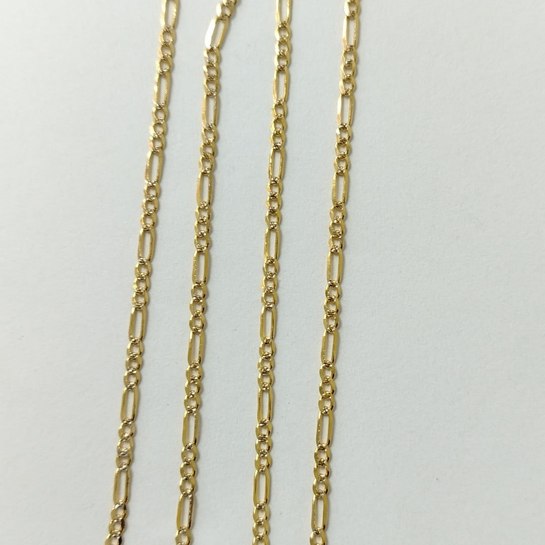 CADENA TEJIDO 3X1 DIAMANTADA 14K 50CM 3.1GR FPR05050 (NUEVO)